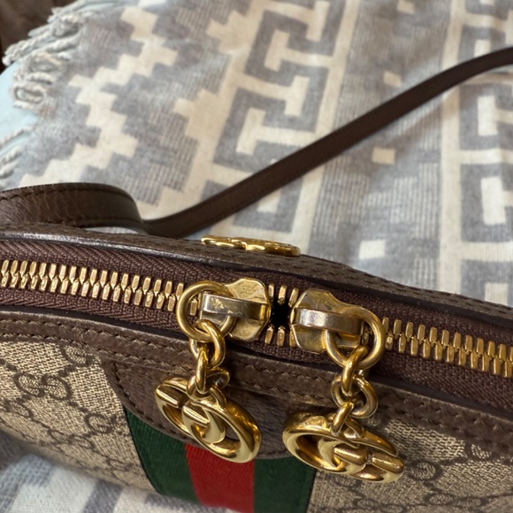 Gucci Ophidia Crossbody Bag Size Small with Green and Red classic Gucci Webbing - Picture 9 of 15